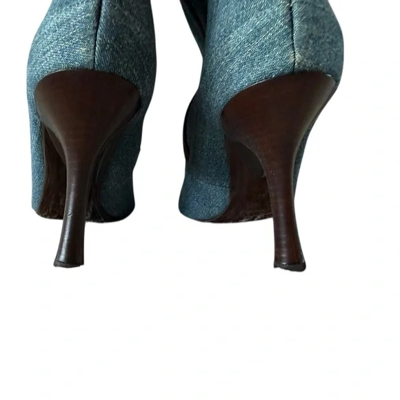 Vicini Italian Denim Boots 38.5 8 8.5 - Picture 8 of 8